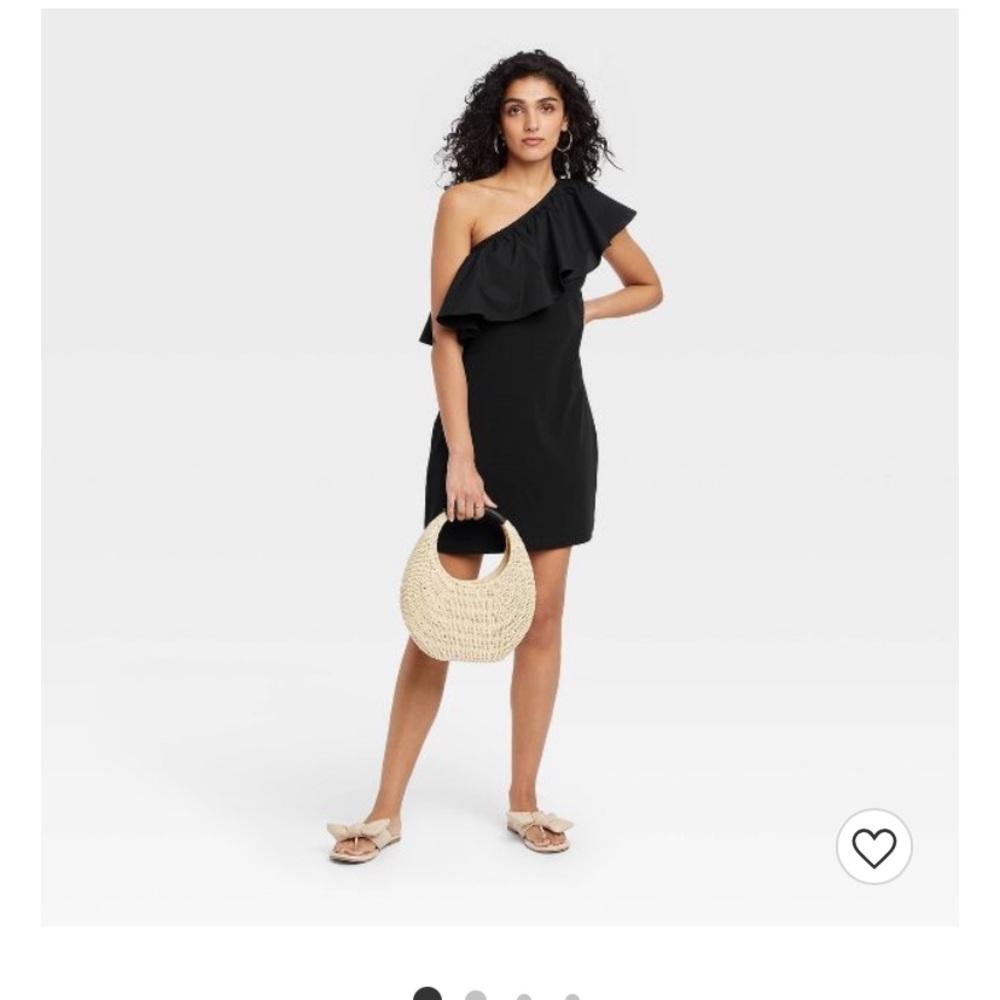 One Shoulder Ruffle Sleeveless Dress - A New Day XL NWT target